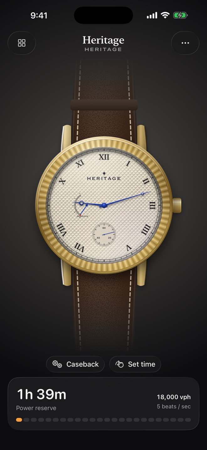 A finished watch ticking in Mecha Watch